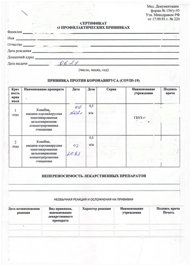 КовиВак  и Спутник V - Как мы семьей привились и что из этого вышло.