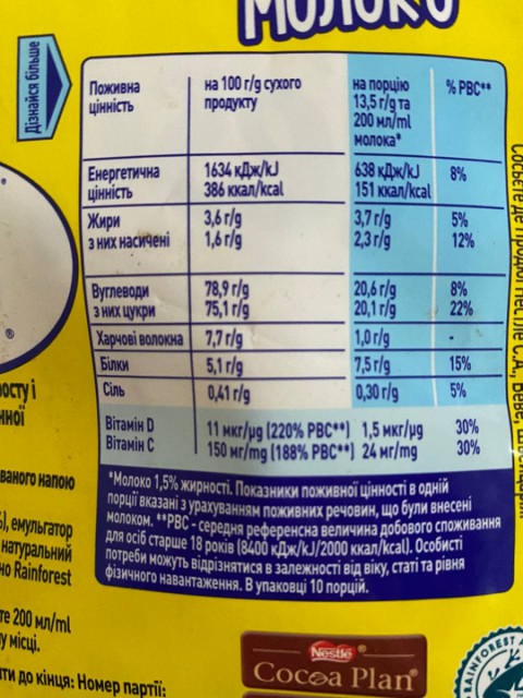 Какао Nesquik от производителя Nestle – вкусный напиток по нормальной цене