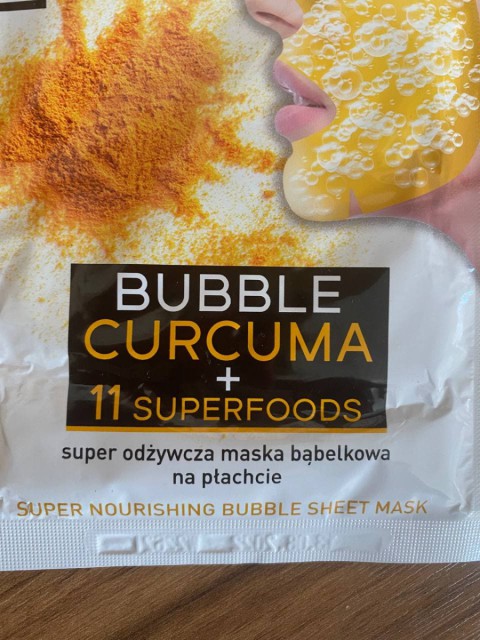 Тканевая пупырчатая маска для лица с куркумой Lirene
